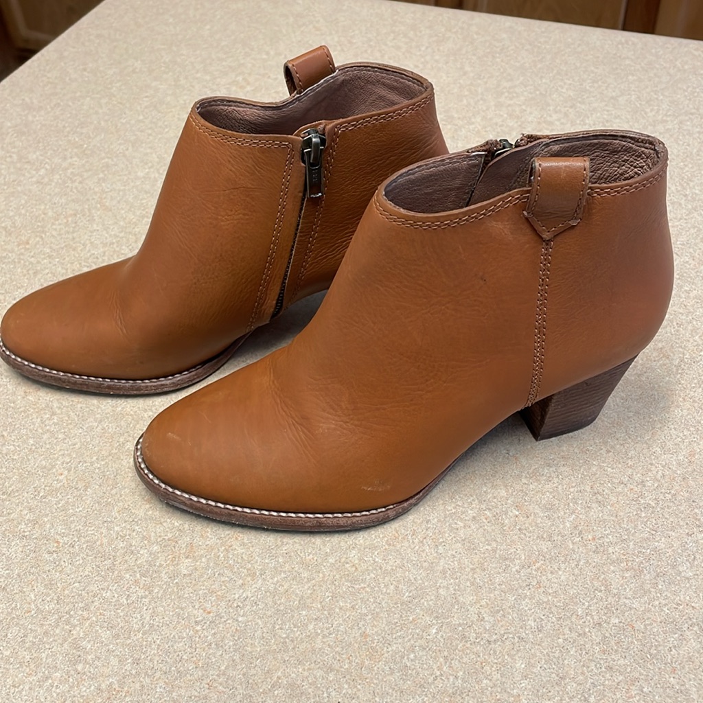 Madewell Ankle Boots Toffi Size 8 Brown Western Comfy Fall Booties Realtor